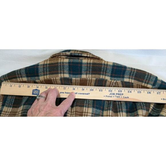 Vintage Pendleton Board Shirt Men's M Blue Label Plaid Loop Collar Made In USA - Picture 6 of 7